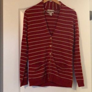 Banana Republic Red Stripe Cardigan